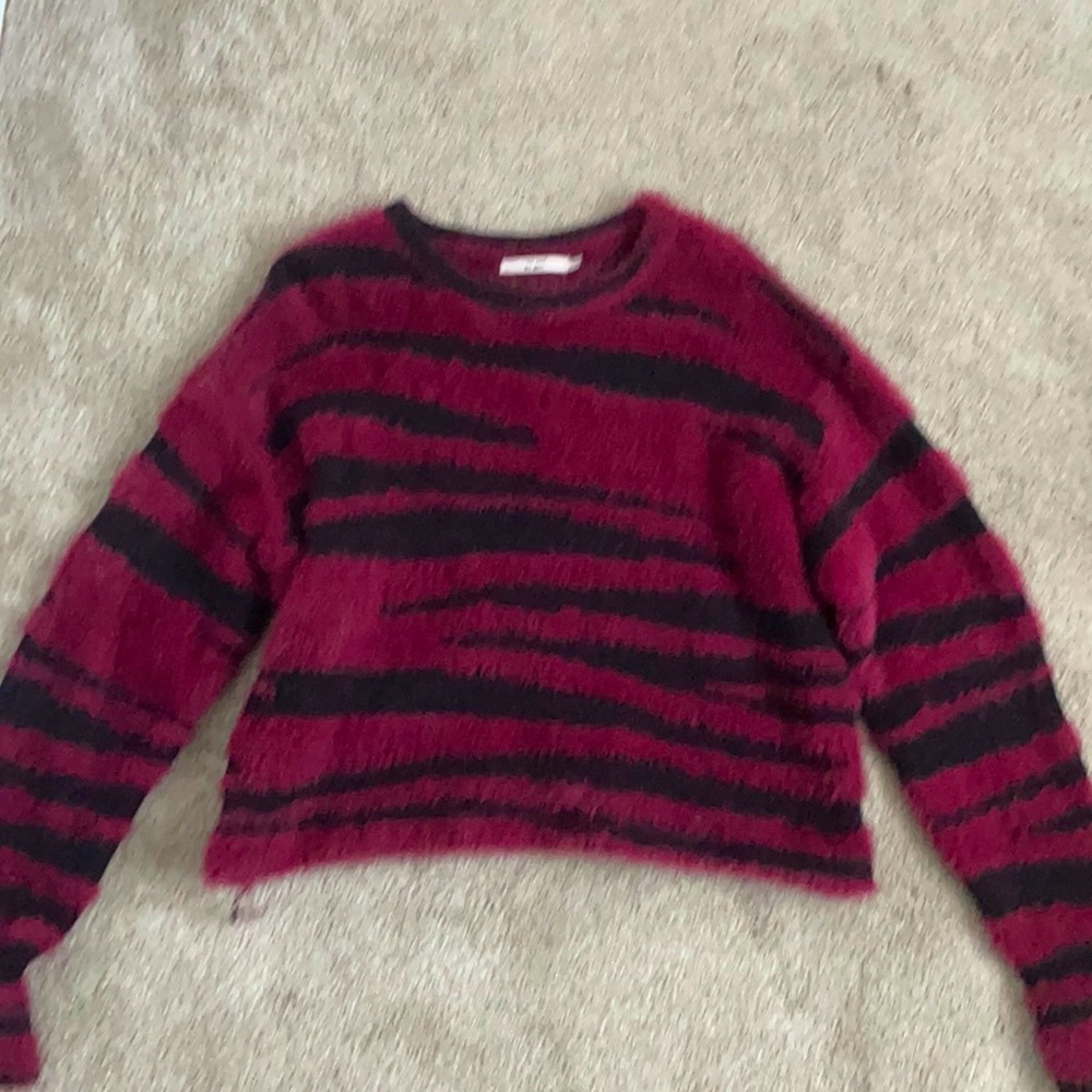 zebra maroon sweater